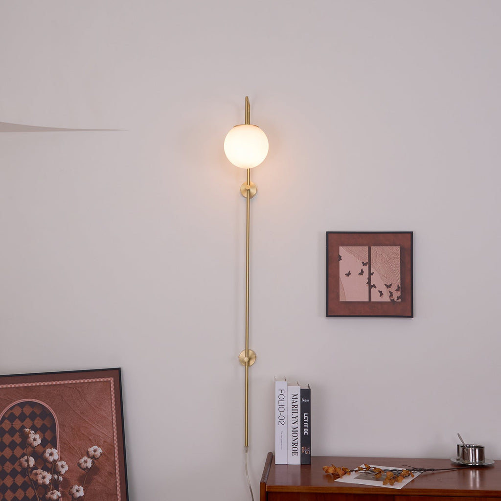 globe-brass-plug-in-wall-sconce-anzaz-Gold & White-4