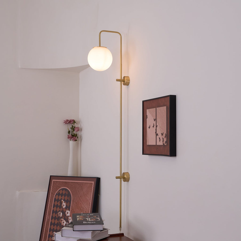 globe-brass-plug-in-wall-sconce-anzaz-Gold & White-5