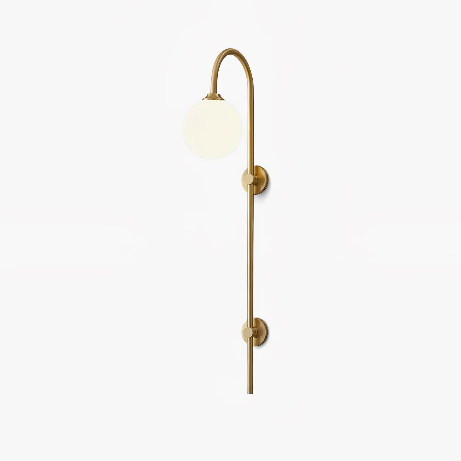 globe-brass-wall-sconce-anzaz-Gold & White-1