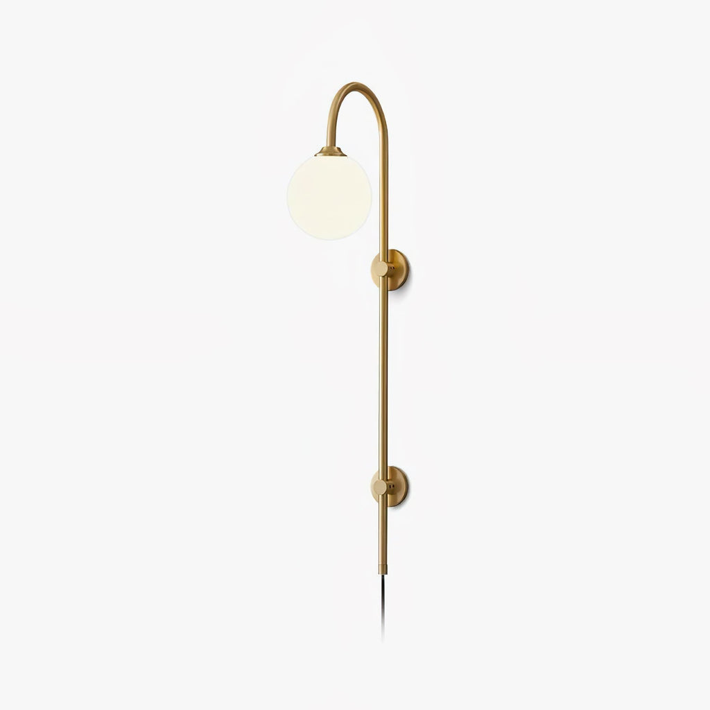 globe-brass-plug-in-wall-sconce-anzaz-Gold & White-1