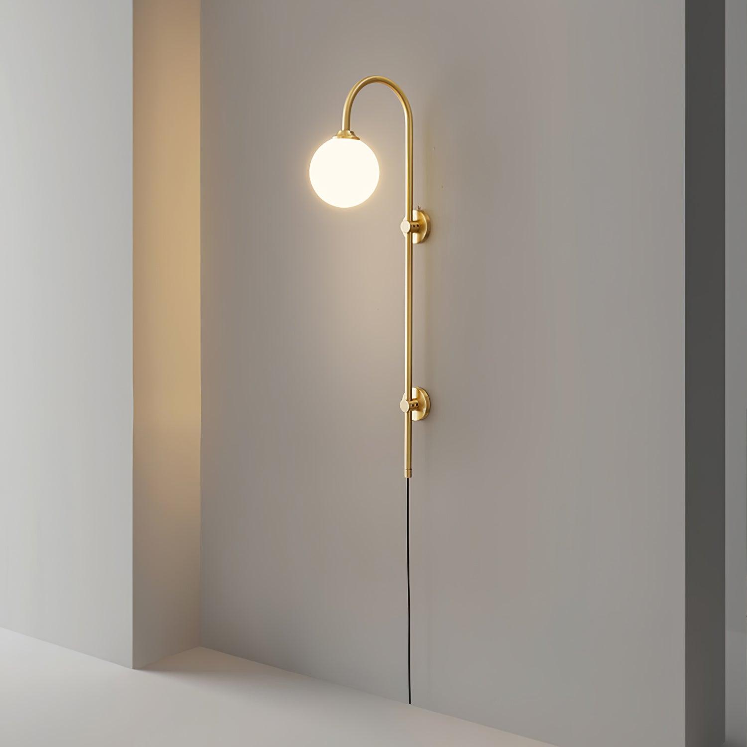globe-brass-plug-in-wall-sconce-anzaz-Gold & White-2