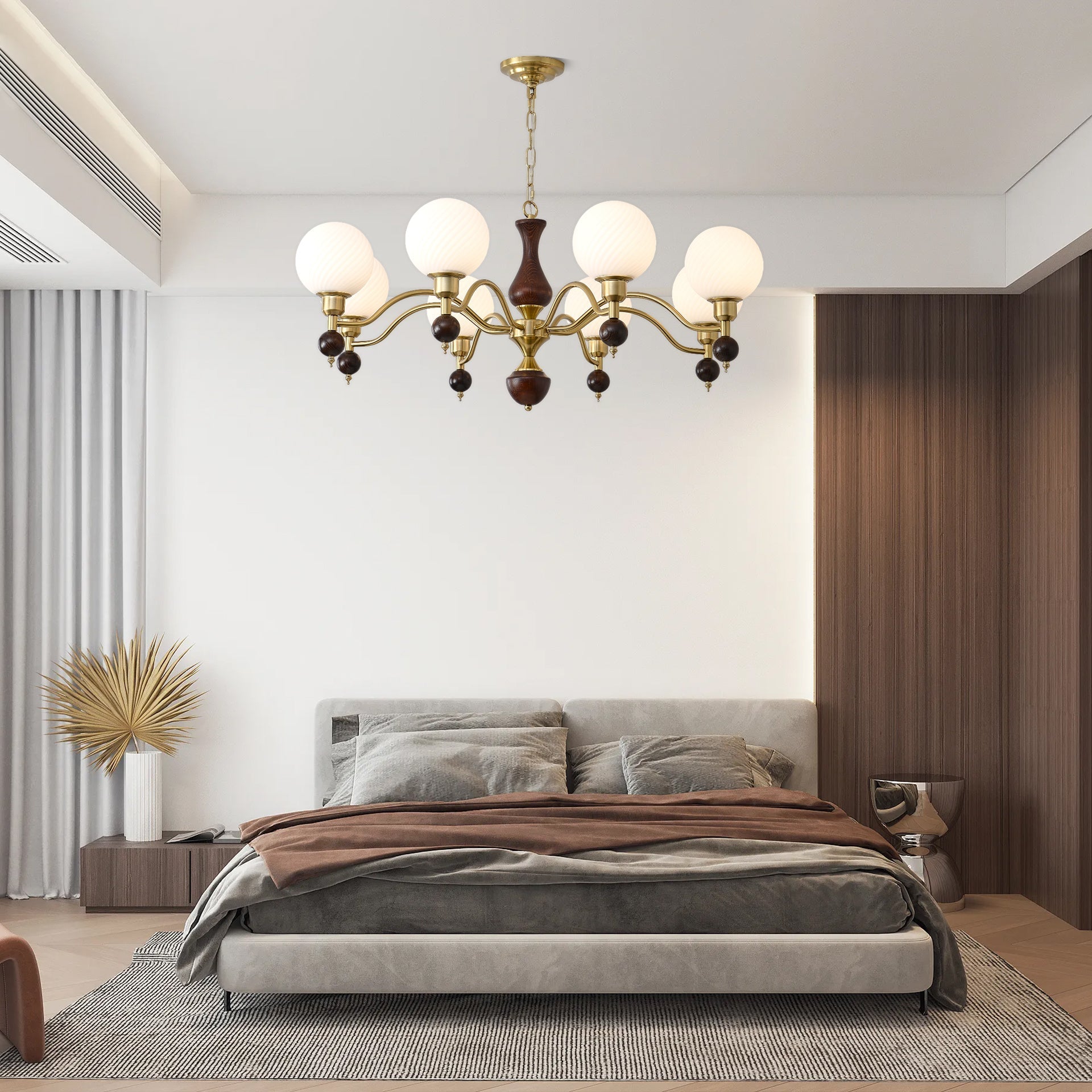 globe-orb-wood-chandelier-anzaz-Walnut Color & Gold-3