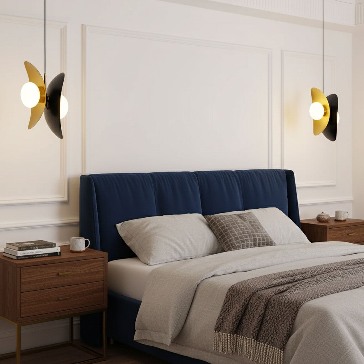 golden-petal-pendant-lamp-anzaz-Gold & Black-2