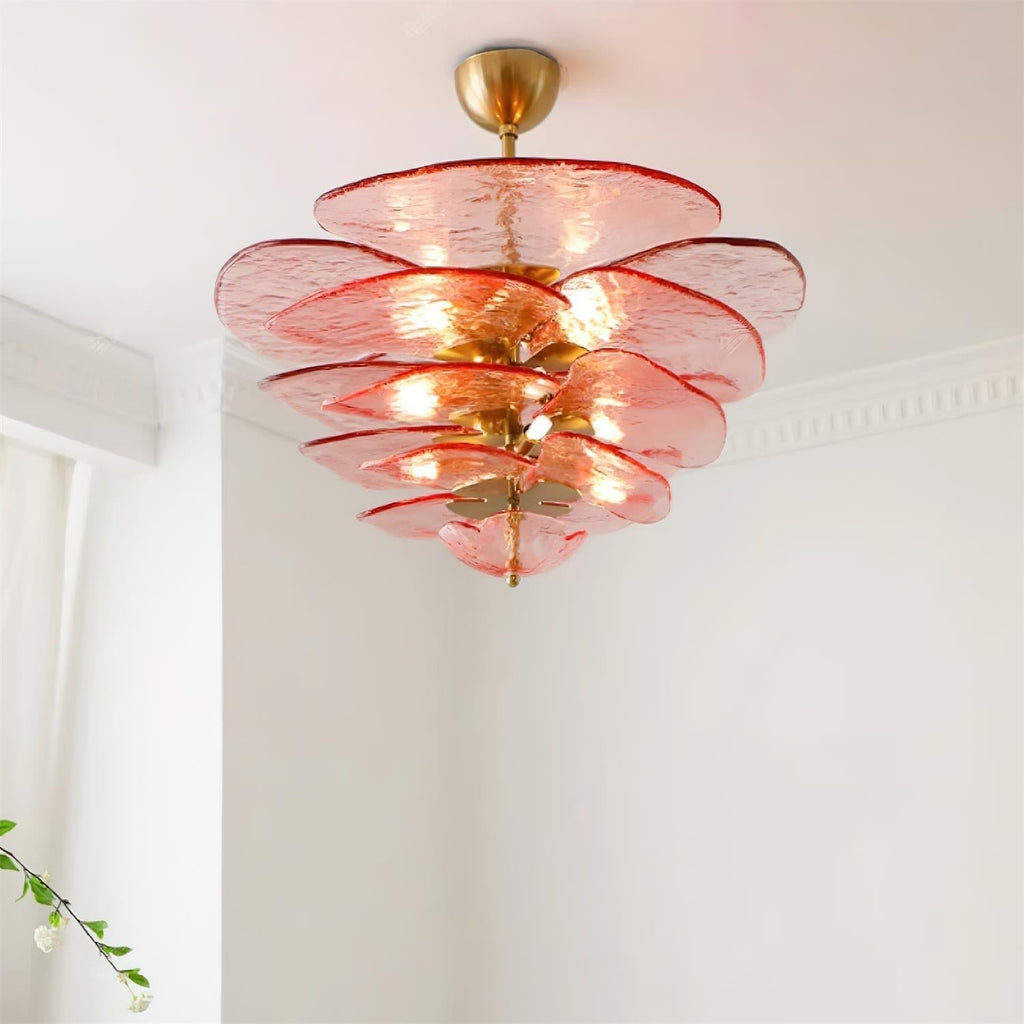 golden-petals-murano-chandelier-anzaz-Clear & Gold-6