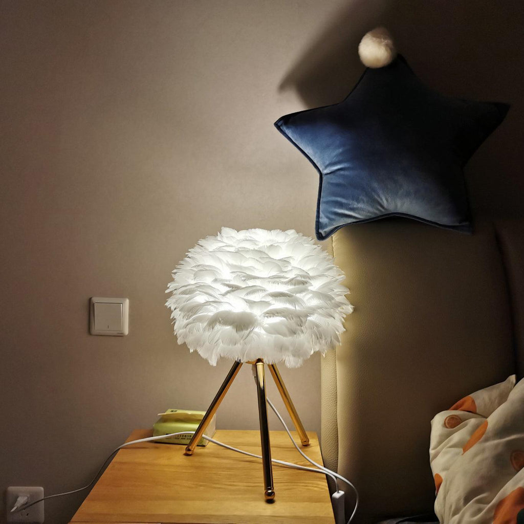 goose-feather-table-lamp-anzaz-Gold+White-4