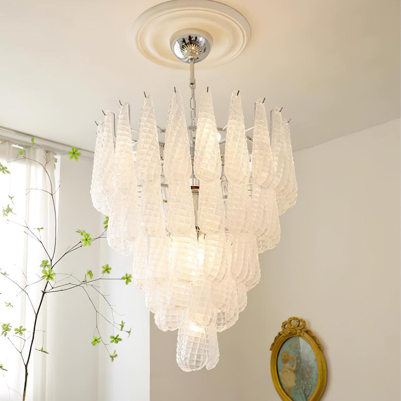grid-glass-waterfall-chandelier-anzaz-Chrome & White-3