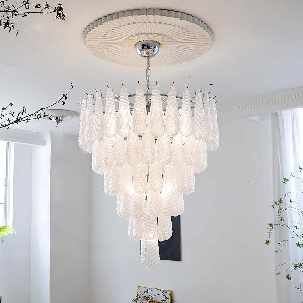 grid-glass-waterfall-chandelier-anzaz-Chrome & White-5