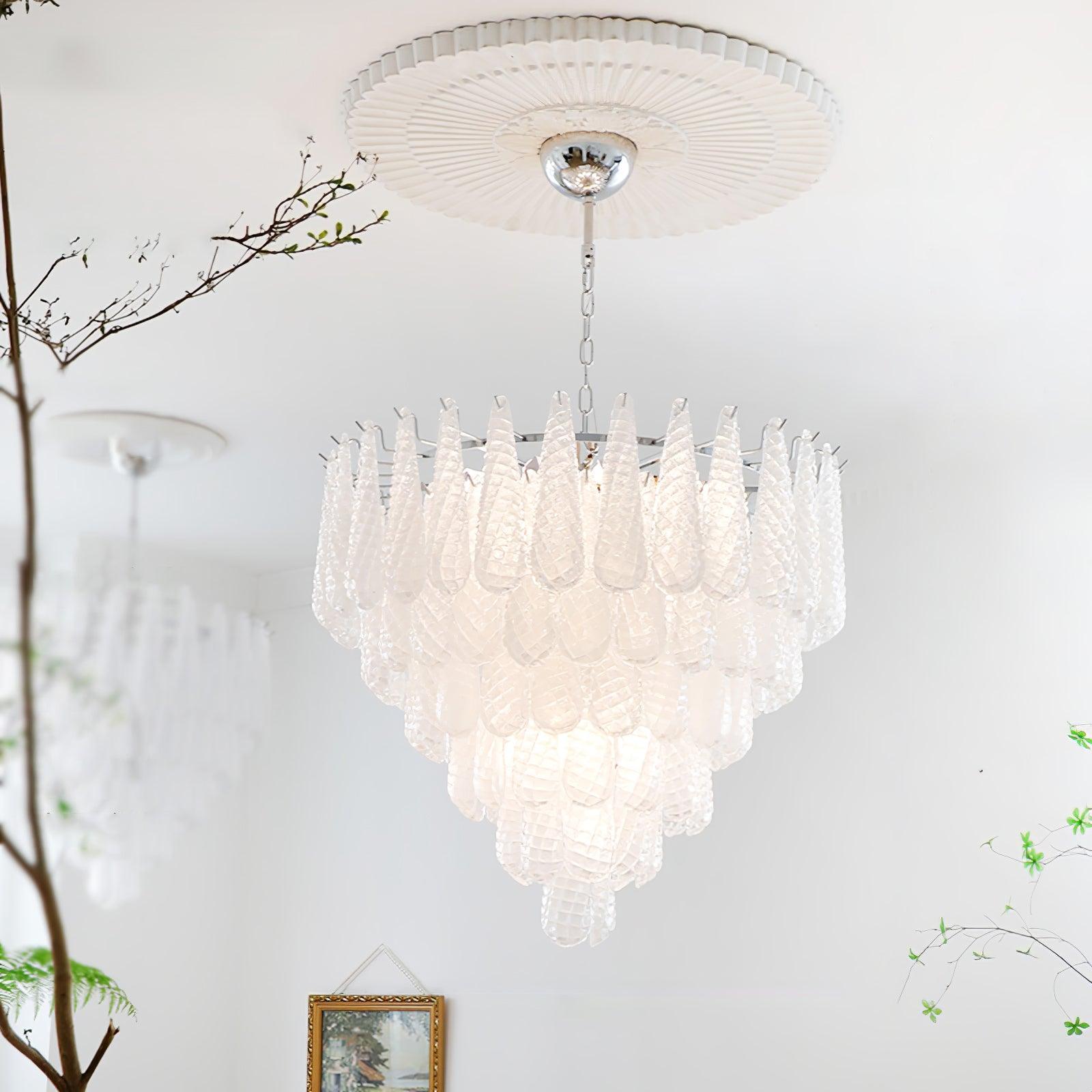 grid-glass-waterfall-chandelier-anzaz-Chrome & White-2