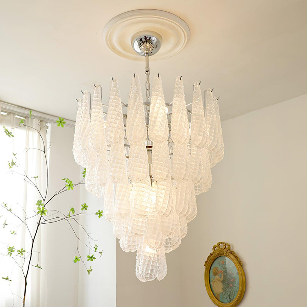 grid-glass-waterfall-chandelier-anzaz-Chrome & White-4