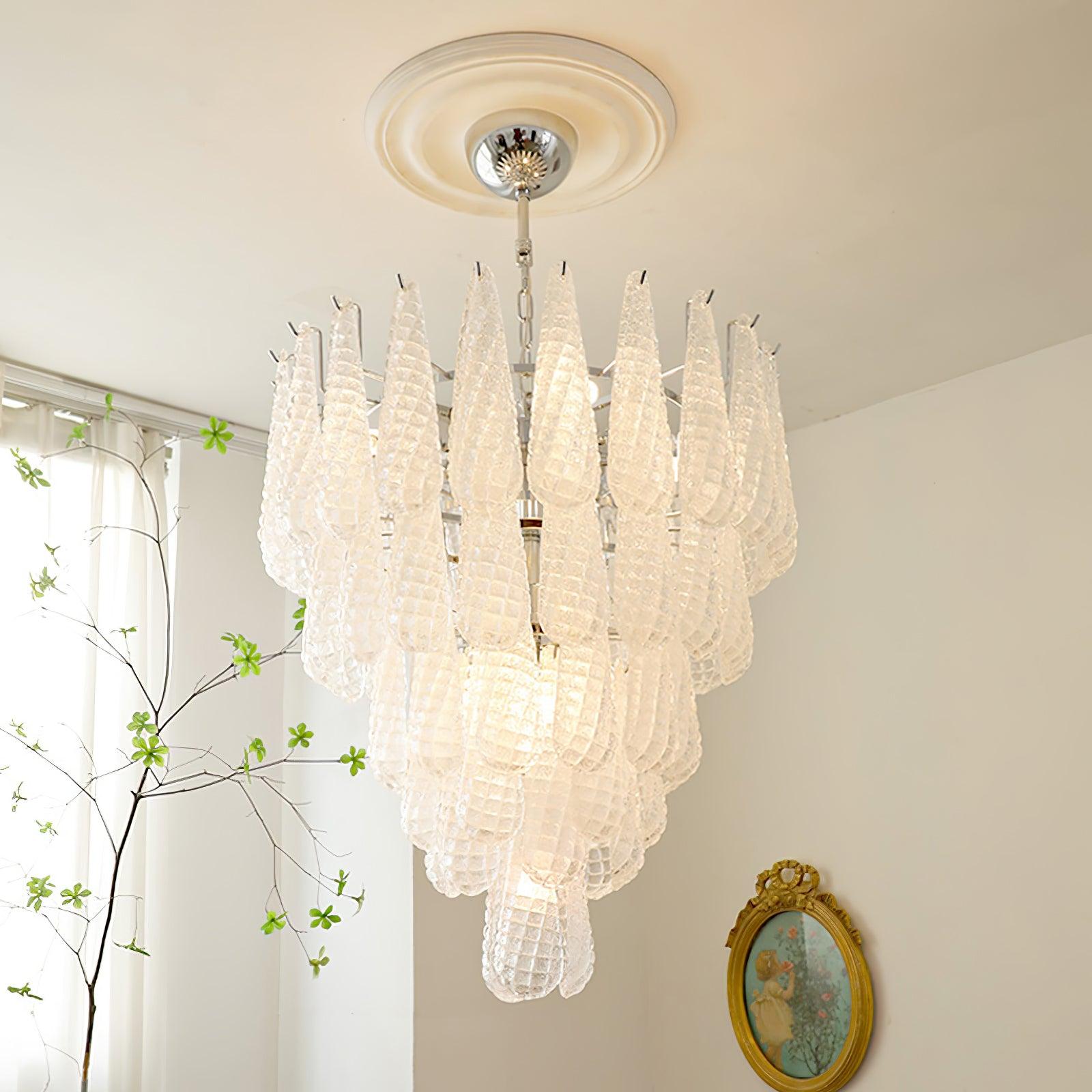 grid-glass-waterfall-chandelier-anzaz-Chrome & White-4