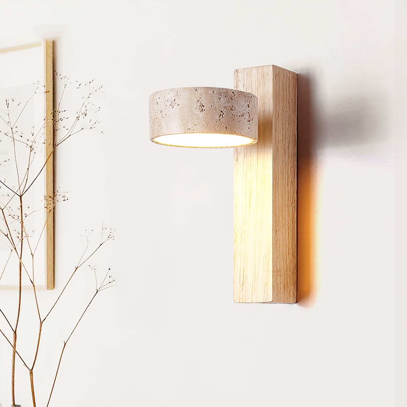 grove-beam-wall-lamp-anzaz-Walnut wood & Yellow Travertine-2