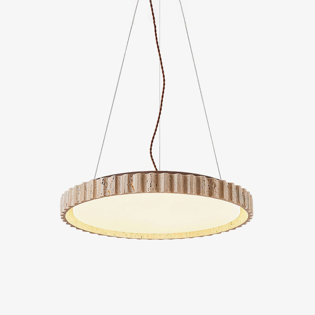 grove-circle-pendant-light-anzaz-Yellow Travertine & White-1