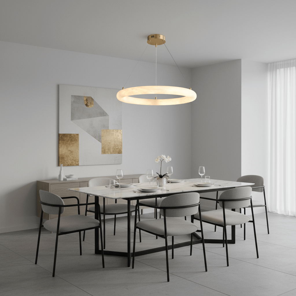 halo-di-pietra-chandelier-anzaz-White & Gold-4