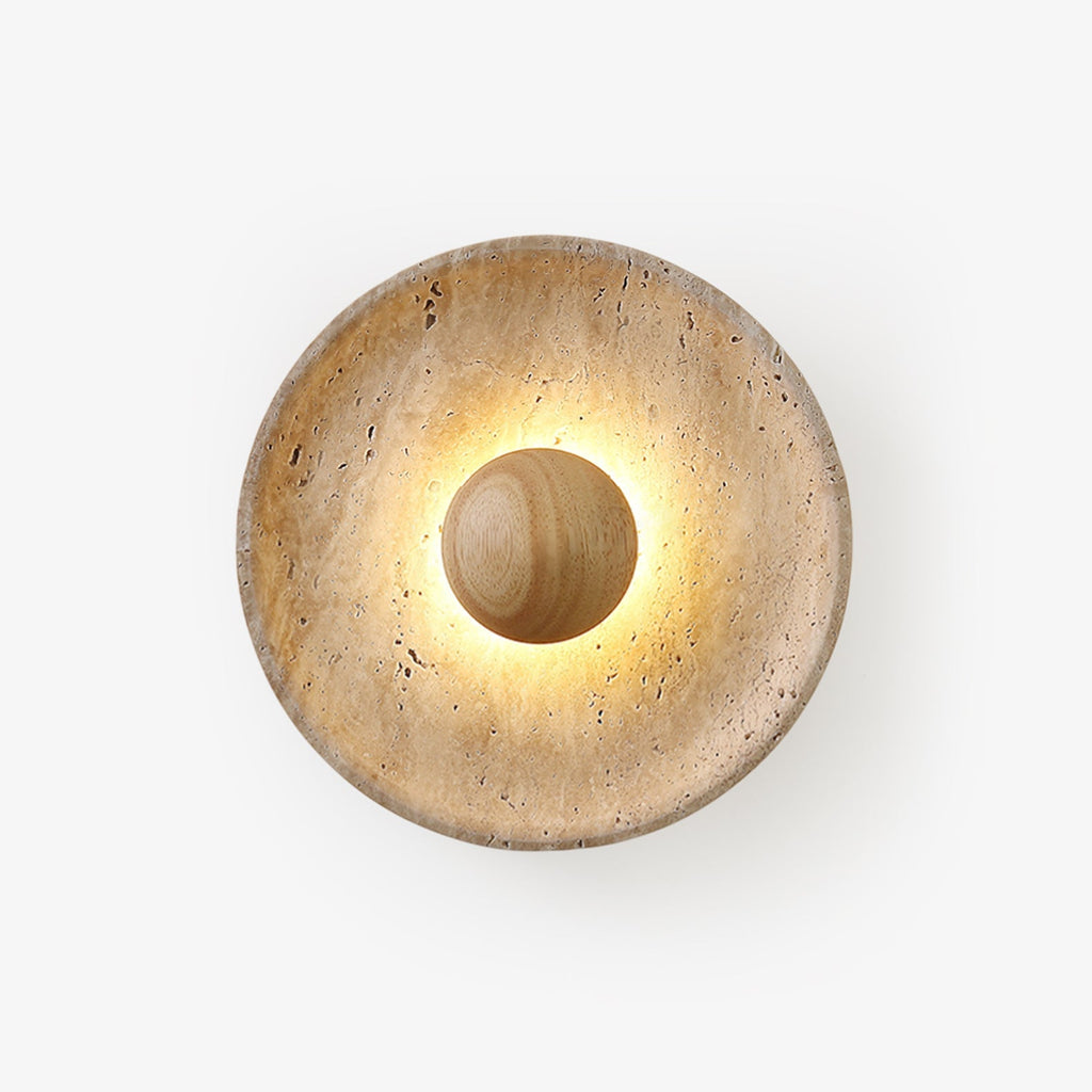 halo-travertine-wall-light-anzaz-Walnut Color & Yellow Travertine-1