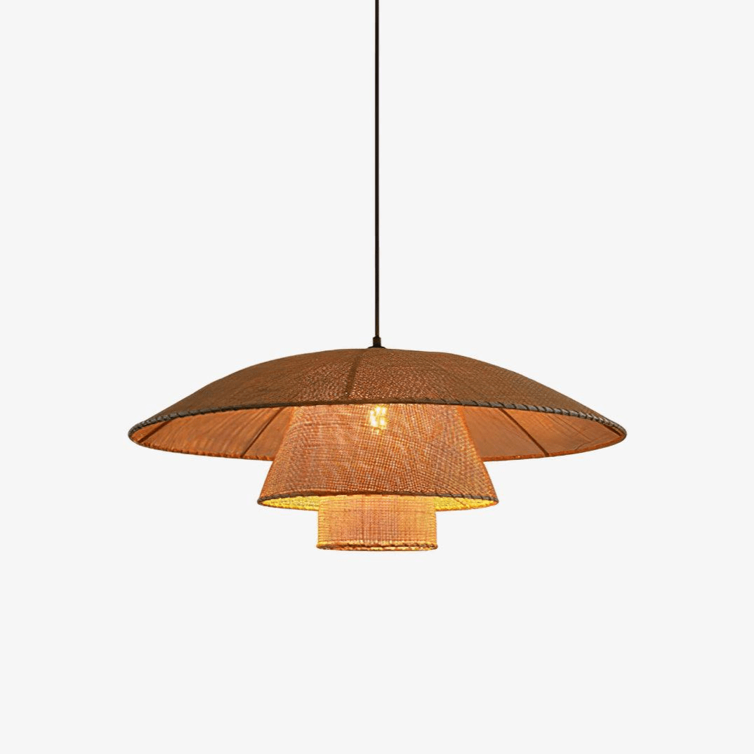 hat-weave-rattan-pendant-lamp-anzaz-Black & Natural rattan-1