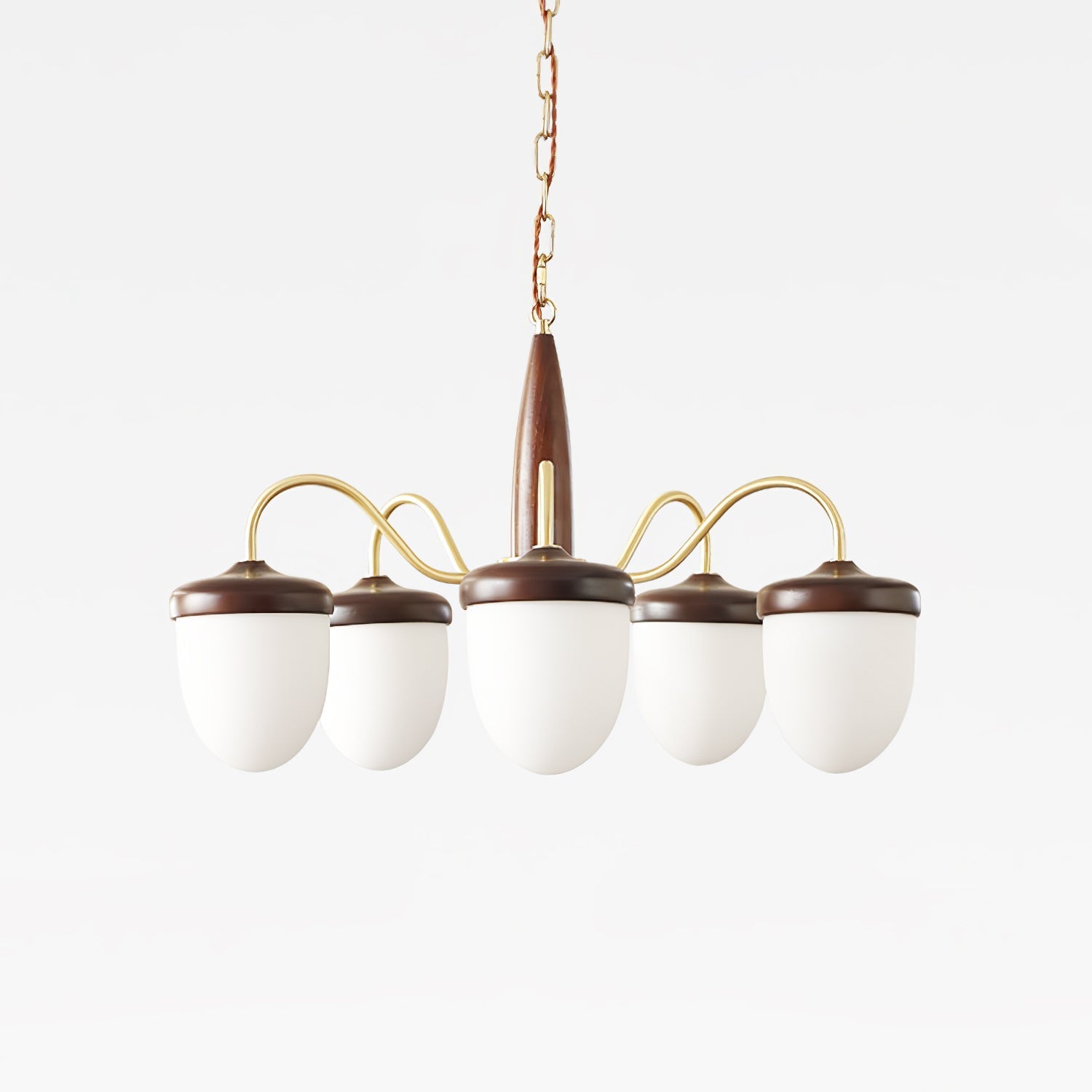hazelnut-branch-chandelier-anzaz-Brass & Walnut wood-1