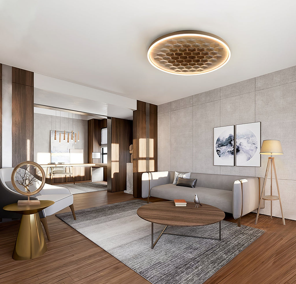 heartwood-ceiling-lamp-anzaz-Gold & Wood Color-9