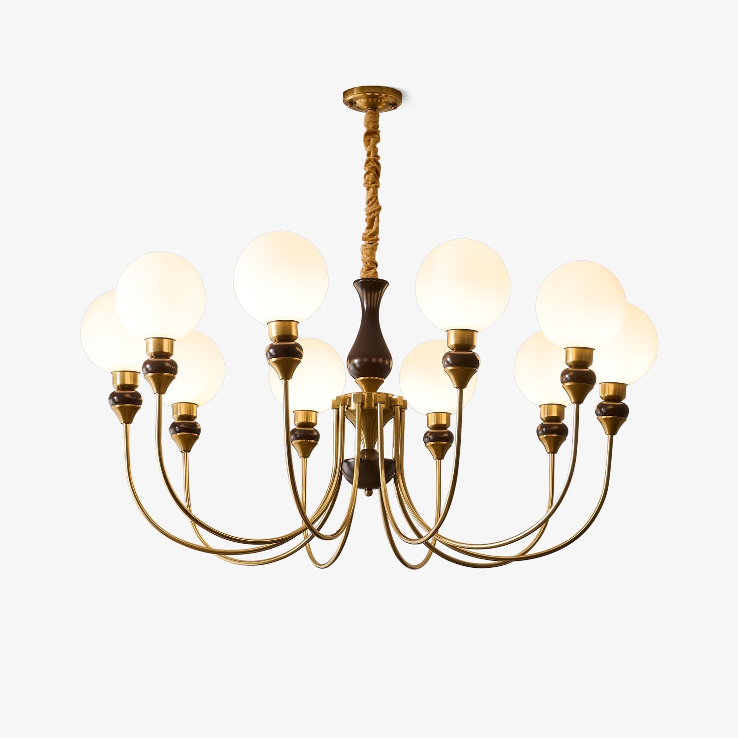 helena-curve-chandelier-anzaz-Walnut Wood Grain Hydrographics & Gold-1
