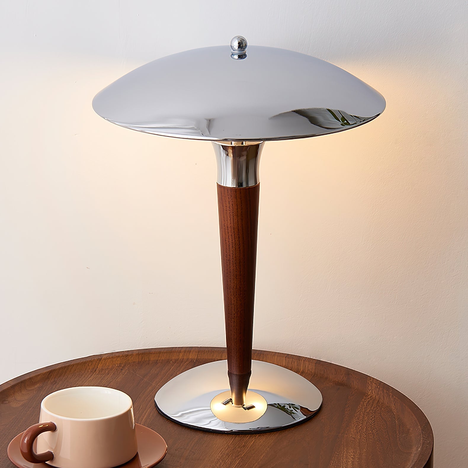helmet-table-lamp-anzaz-Chrome & Wood Color-7