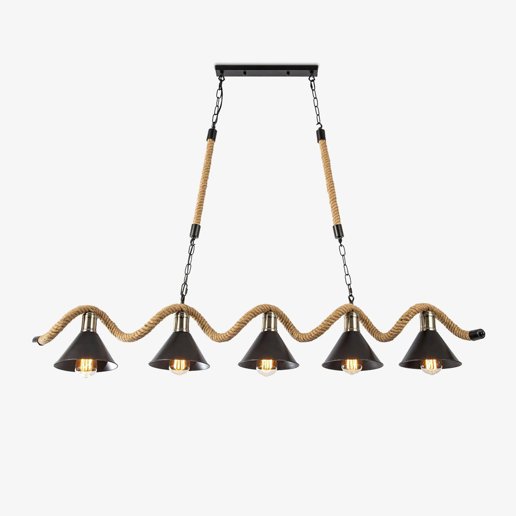 hemp-rope-industrial-wave-chandelier-anzaz-Black & Linen color-1