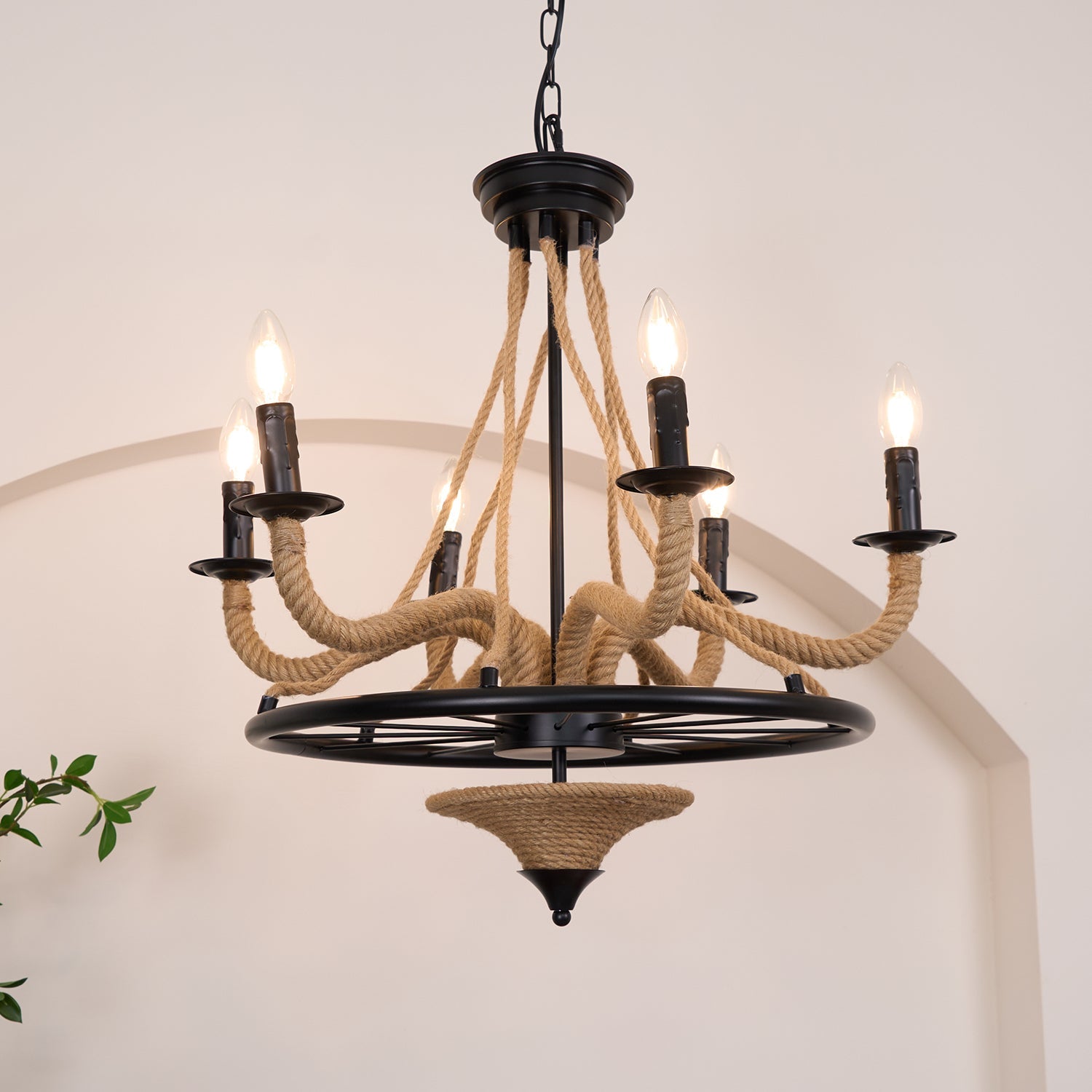 hemp-rope-industrial-large-wheel-chandelier-anzaz-Black & Linen color-2