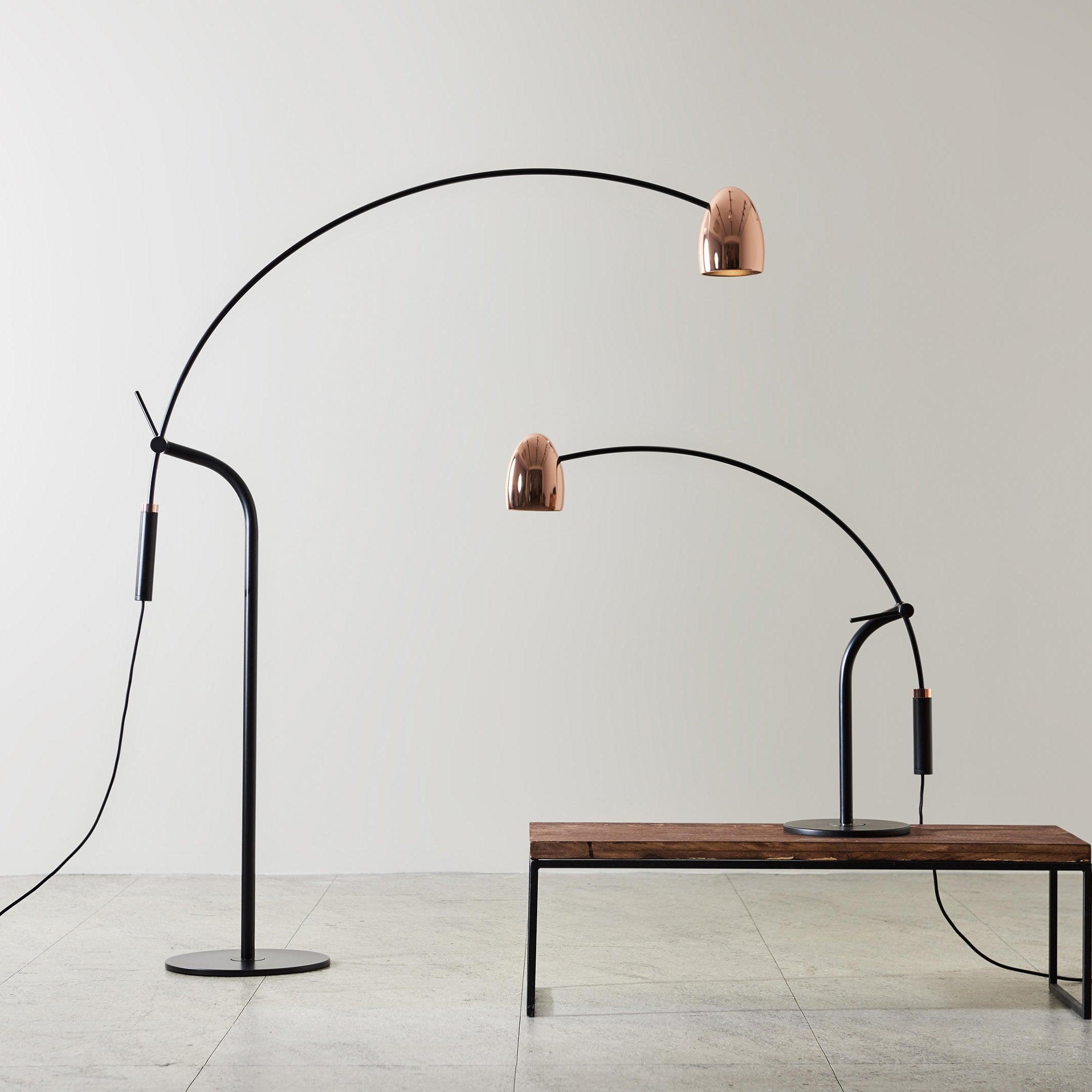 hercules-floor-lamp-anzaz-Black + Rose Gold-4