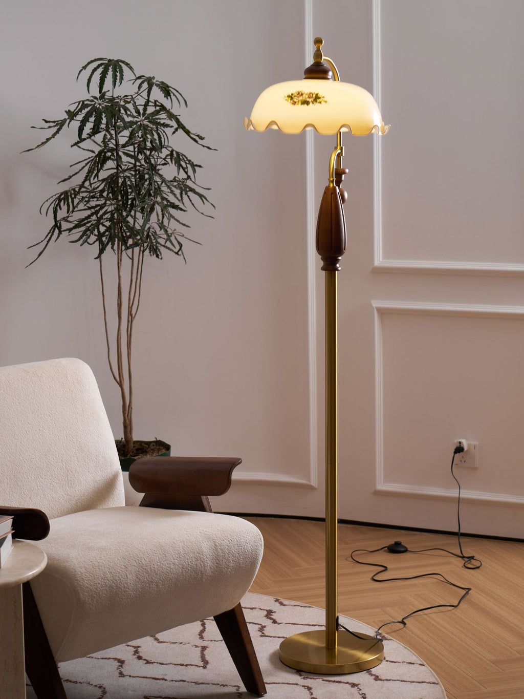 heritage-bloom-floorlamp-anzaz-Black & Nickel & White-7