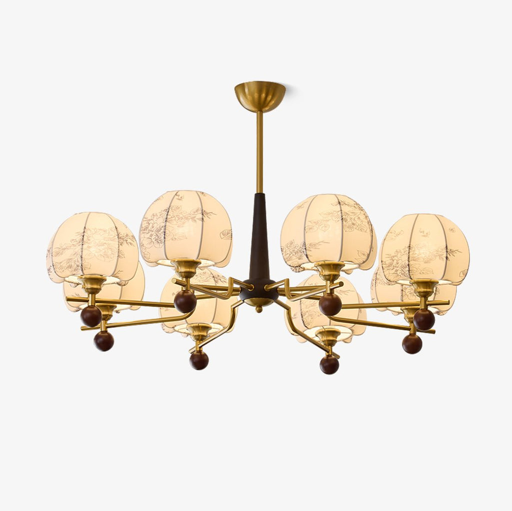 heritage-bloom-chandelier-anzaz-Walnut color & Gold-1