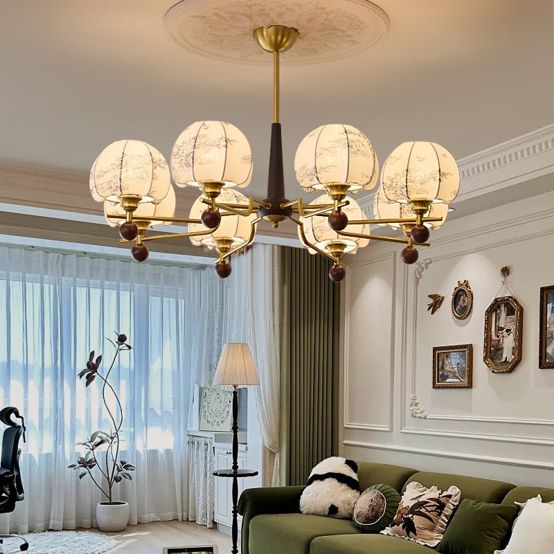 heritage-bloom-chandelier-anzaz-Walnut color & Gold-2