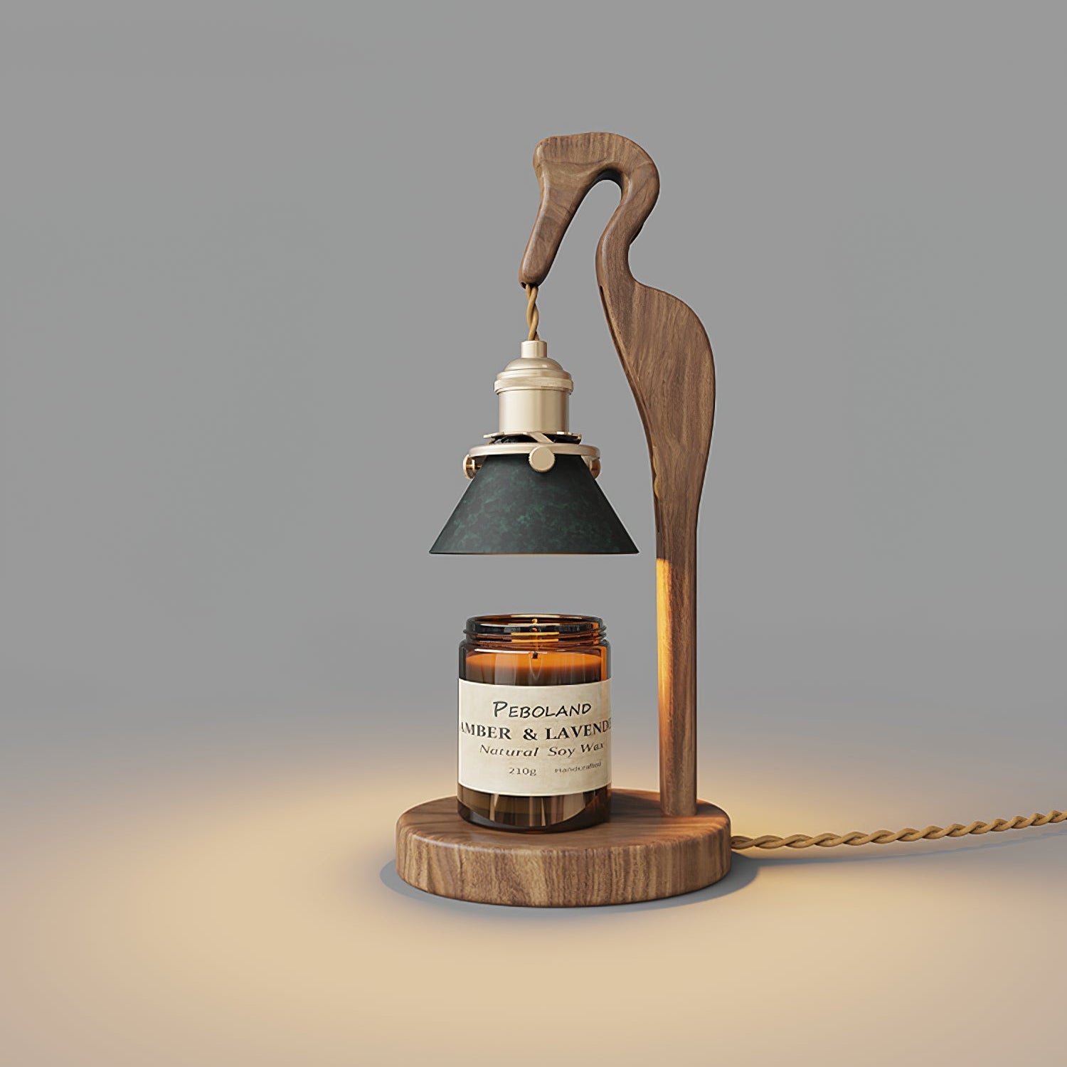 heron-glow-candle-warmer-lamp-anzaz-Walnut Wood-4