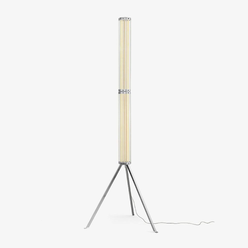 hexagonal-glass-floor-lamp-anzaz-Chrome & Clear-1