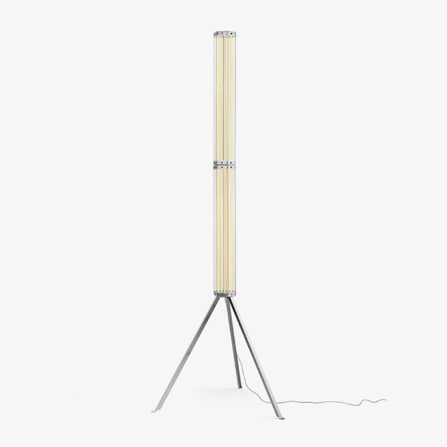 hexagonal-glass-floor-lamp-anzaz-Chrome & Clear-1