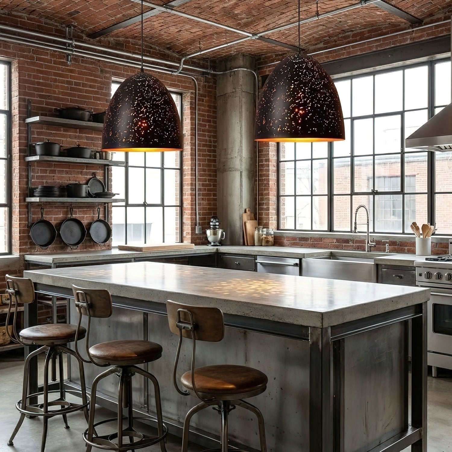 hollow-industrial-pendant-lamp-anzaz-Black & Gold-6