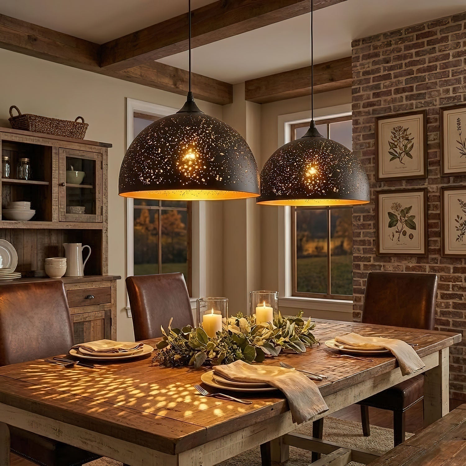 hollow-industrial-pendant-lamp-anzaz-Black & Gold-5