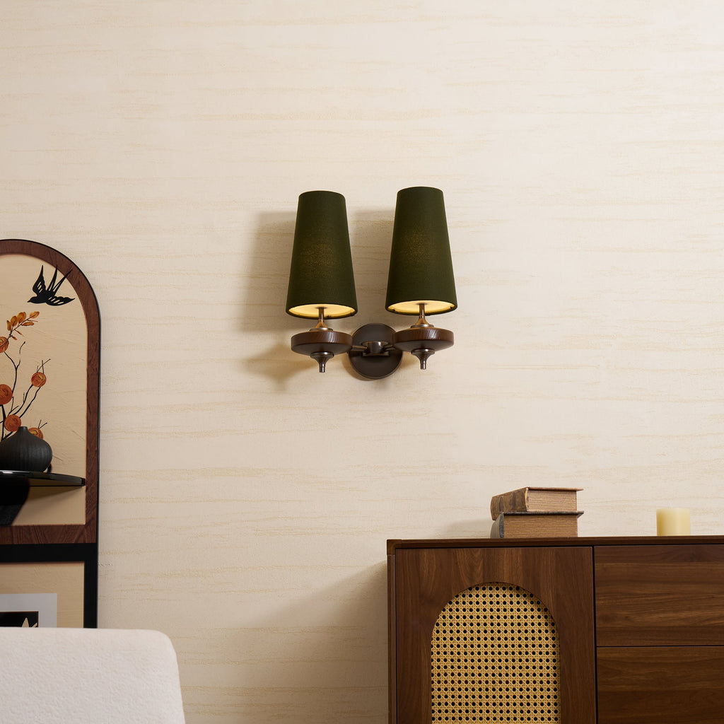orlan-twin-shade-wall-sconce-anzaz-White & Bronze & Walnut Wood-4