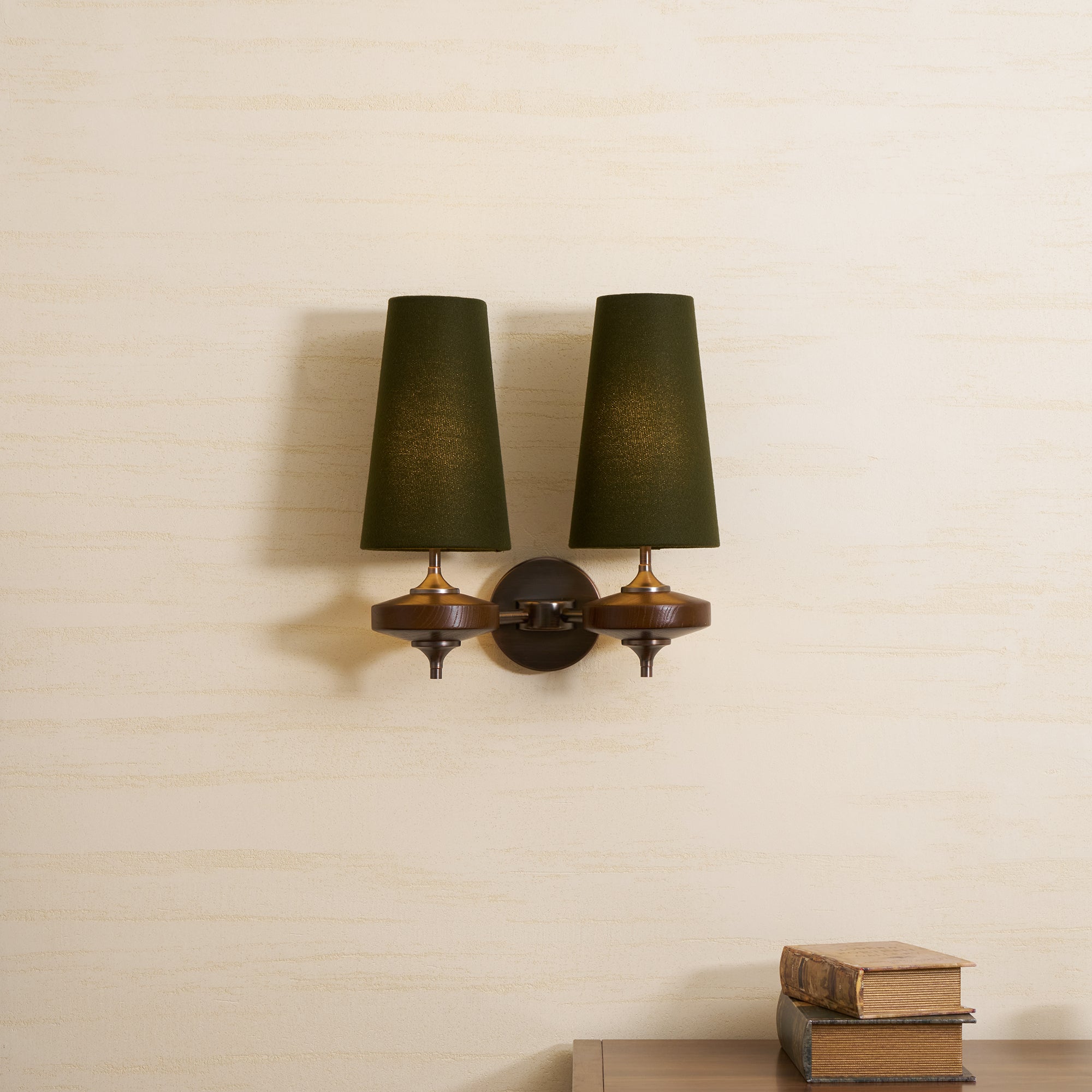 orlan-twin-shade-wall-sconce-anzaz-Red & Bronze & Walnut Wood-3