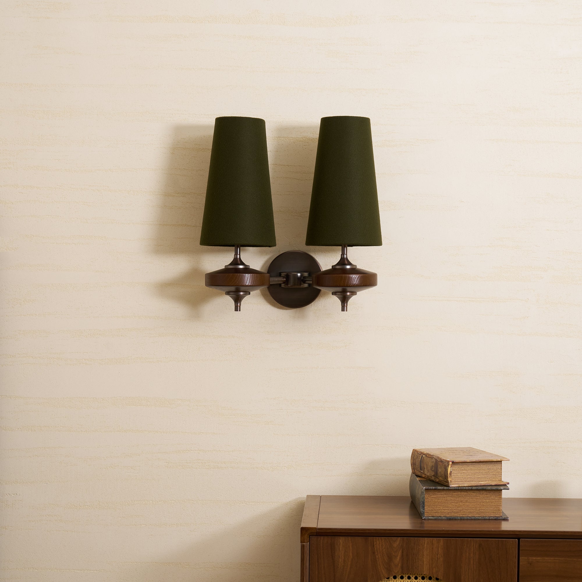 orlan-twin-shade-wall-sconce-anzaz-Green & Bronze & Walnut Wood-5