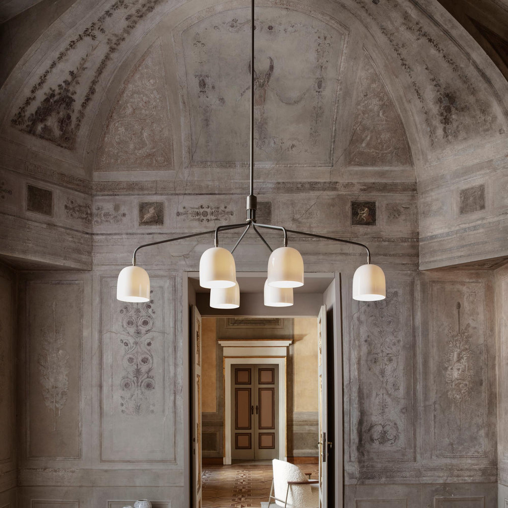 howard-chandelier-anzaz-White & Ceramic Lampshade-4