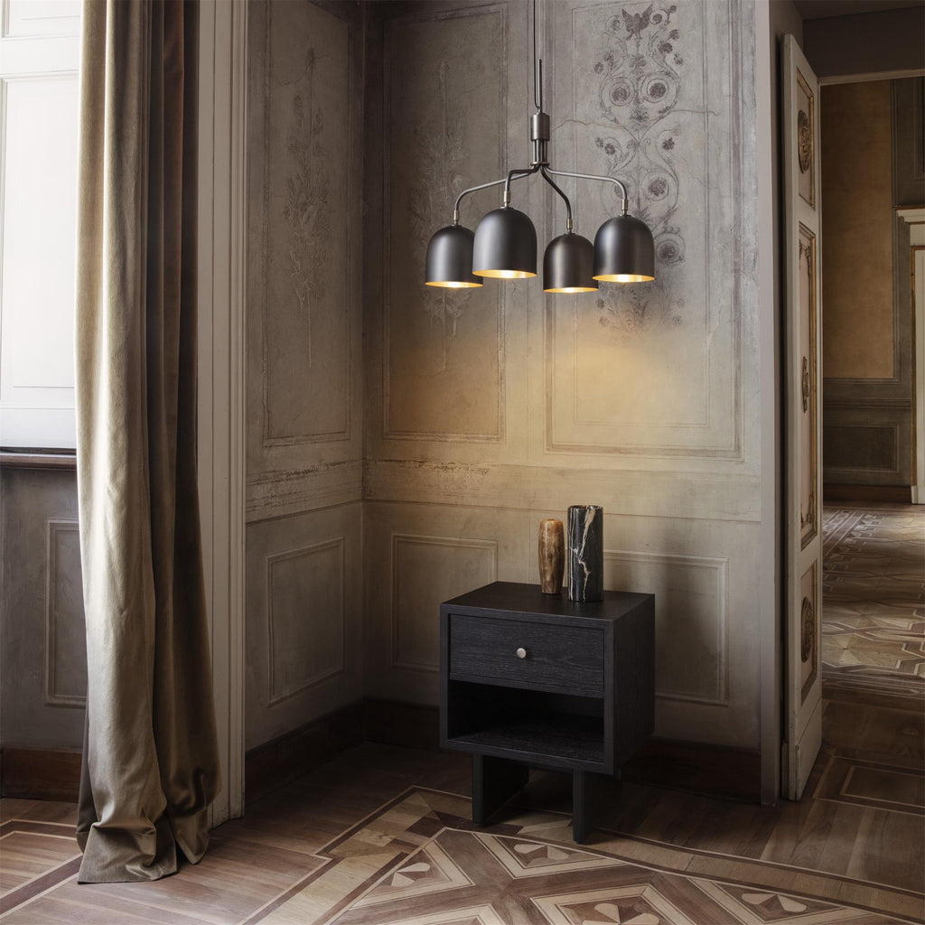 howard-chandelier-anzaz-Black & Metal Lampshade-5