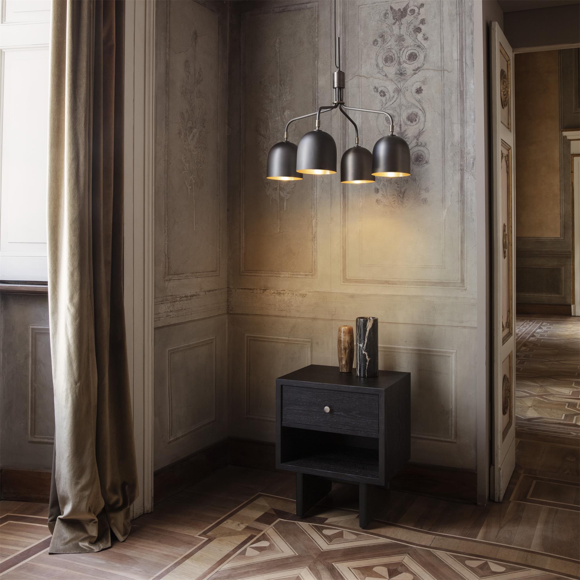 howard-chandelier-anzaz-Black & Metal Lampshade-5