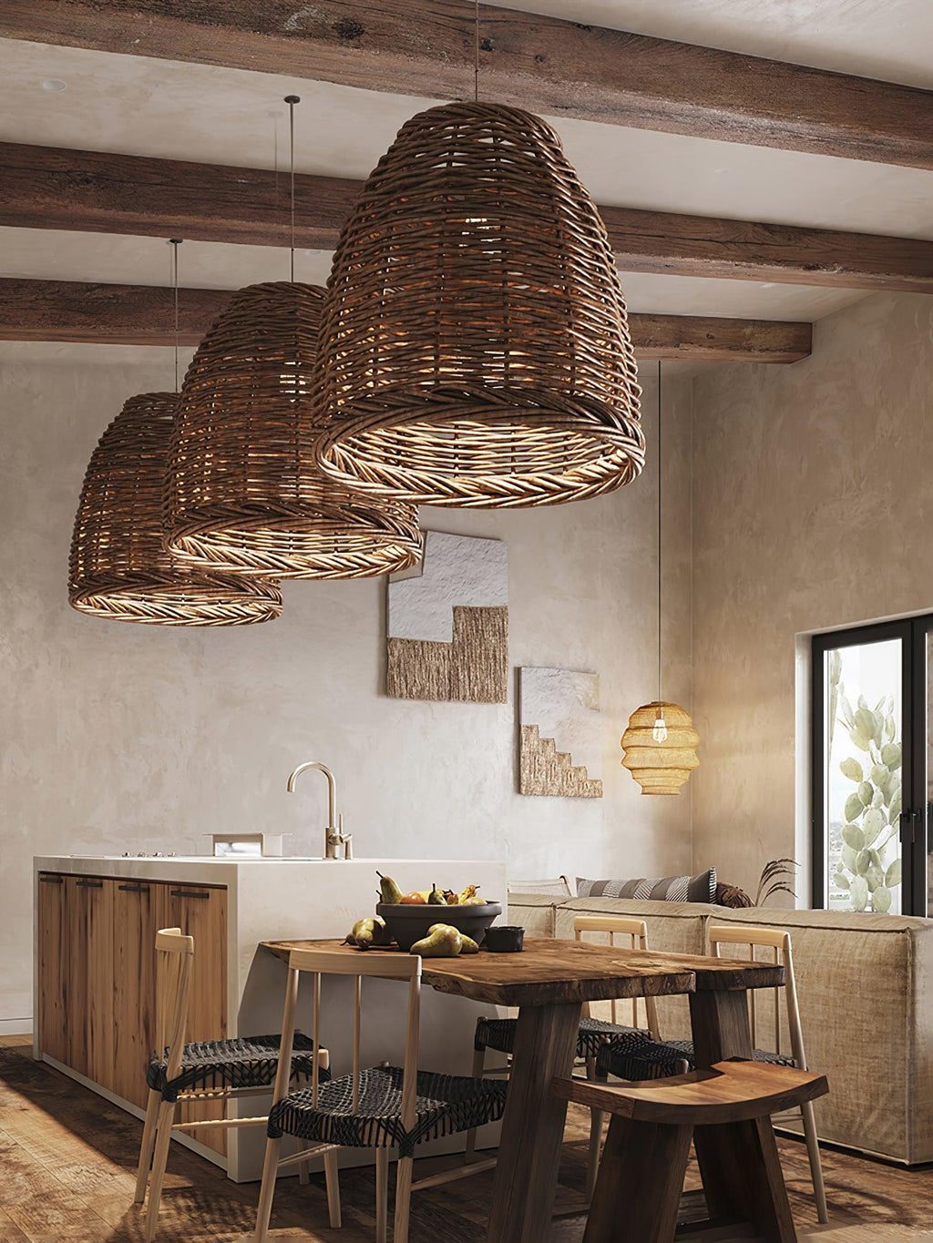 hues-wicker-pendant-lamp-anzaz-Dark nature rattan & Black-5