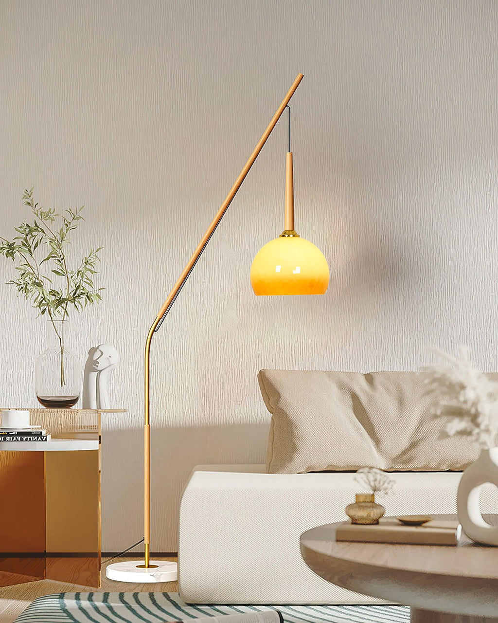 hulusi-hanging-floor-lamp-anzaz-Walnut wood color & Orange glass-5