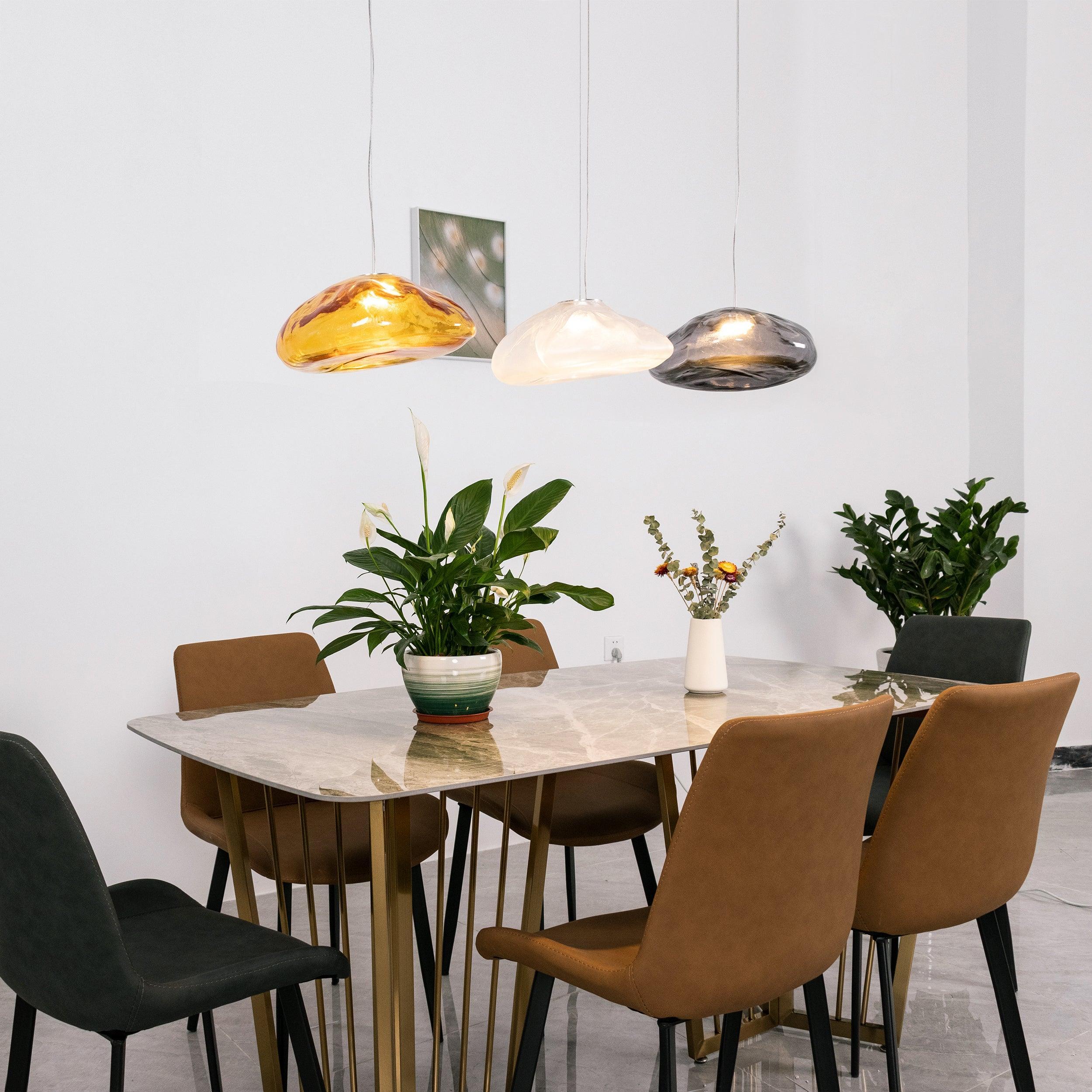 blown-glass-mesh-pendant-light-anzaz-Smoke grey glass-2