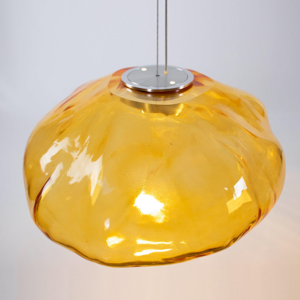 blown-glass-mesh-pendant-light-anzaz-Amber glass-11