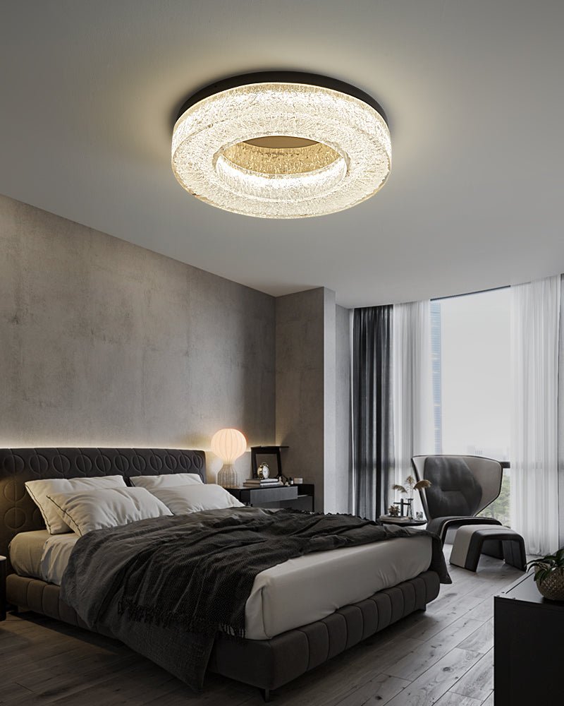 ice-crack-circle-ceiling-lamp-anzaz-Black & Clear with Gold foil-8