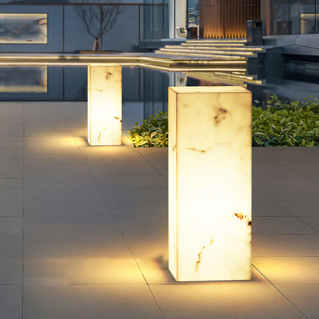 imitation-marble-cube-outdoor-light-anzaz-Model A: Wired Version-3