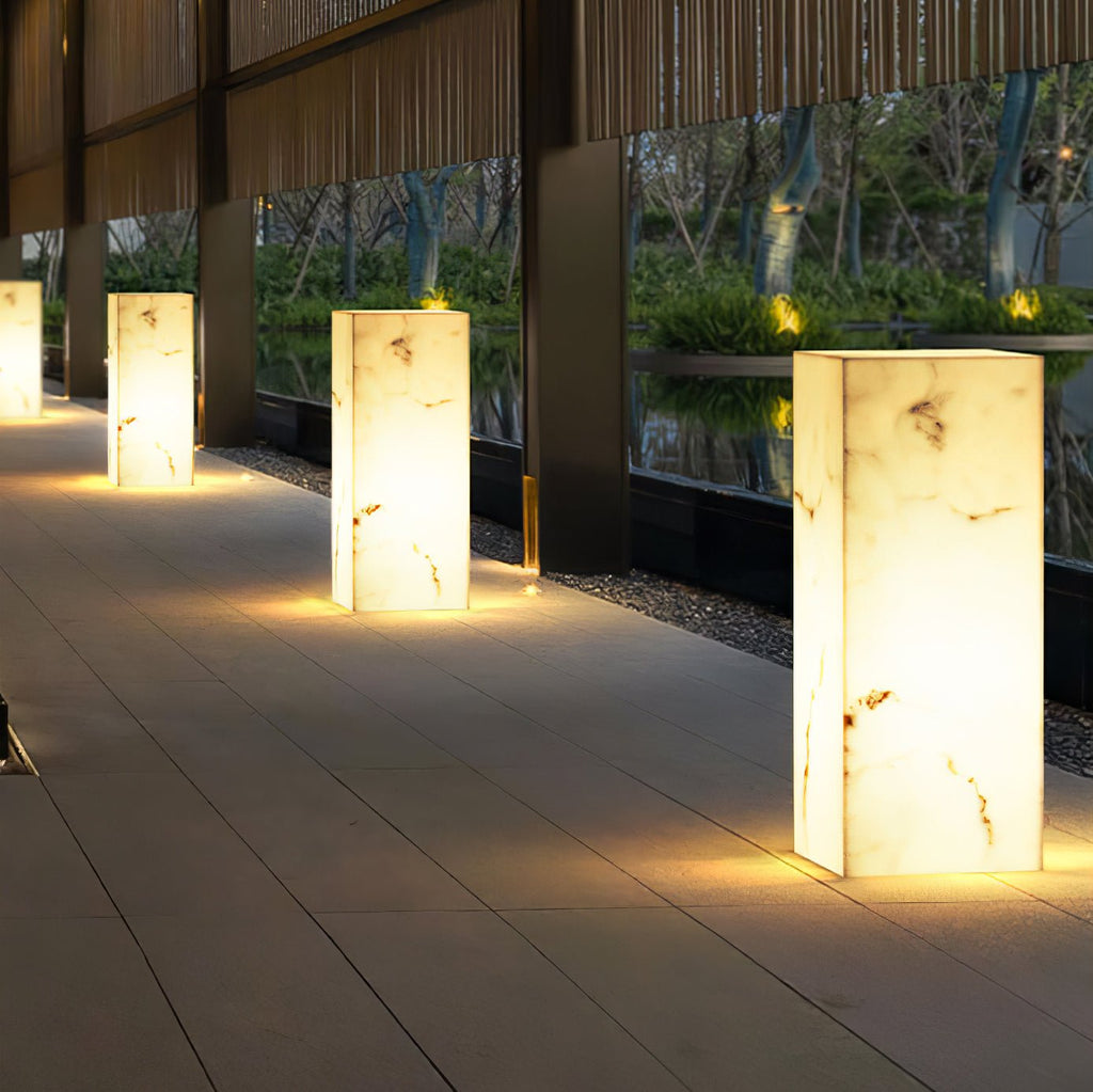 imitation-marble-cube-outdoor-light-anzaz-Model B: Solar-Powered Version-4