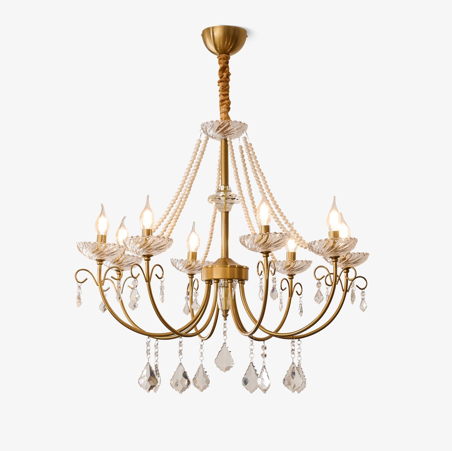 imperial-pearl-crystal-chandelier-anzaz-Gold & Clear-1