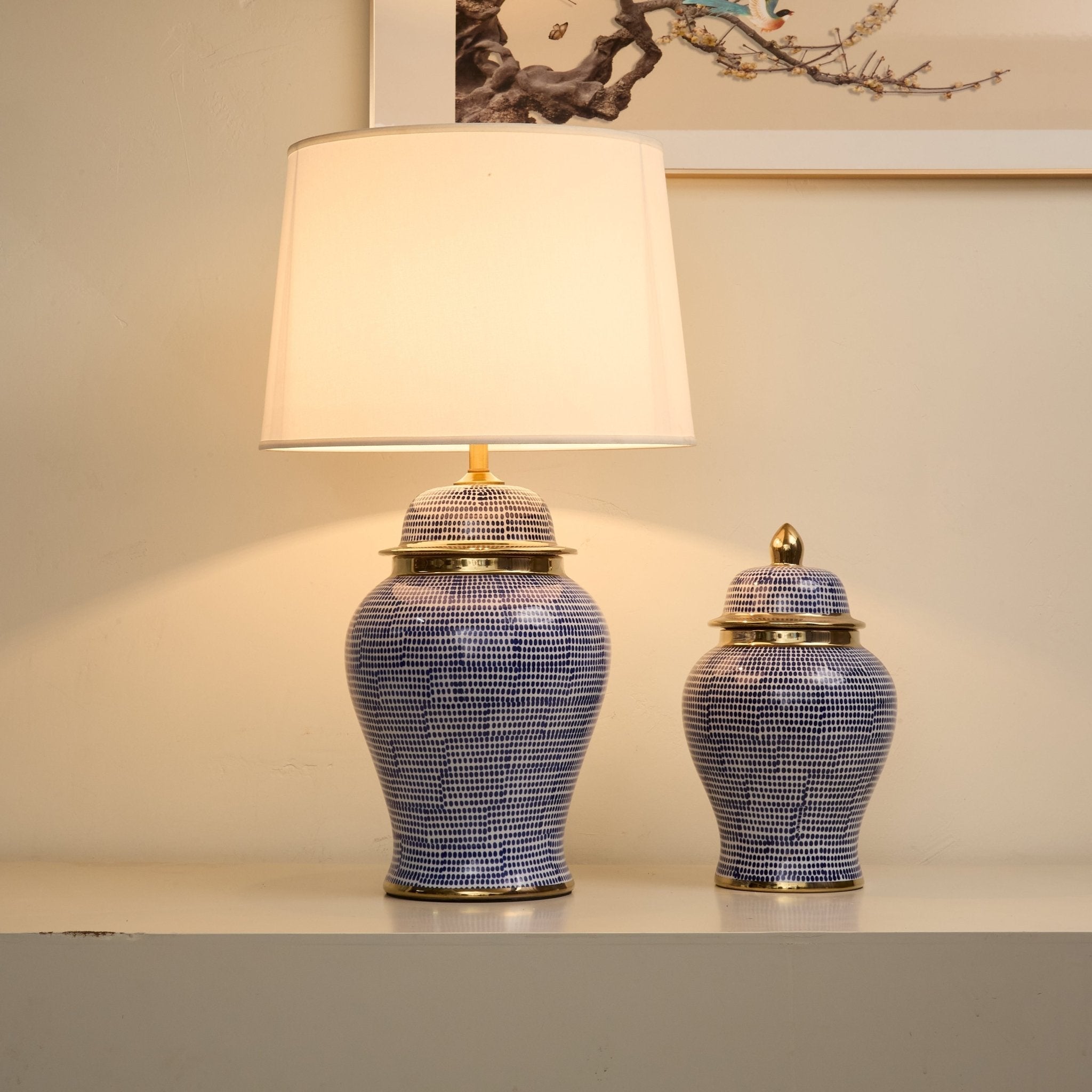 indigo-dot-patterned-ceramic-table-lamp-anzaz-Blue & White-4