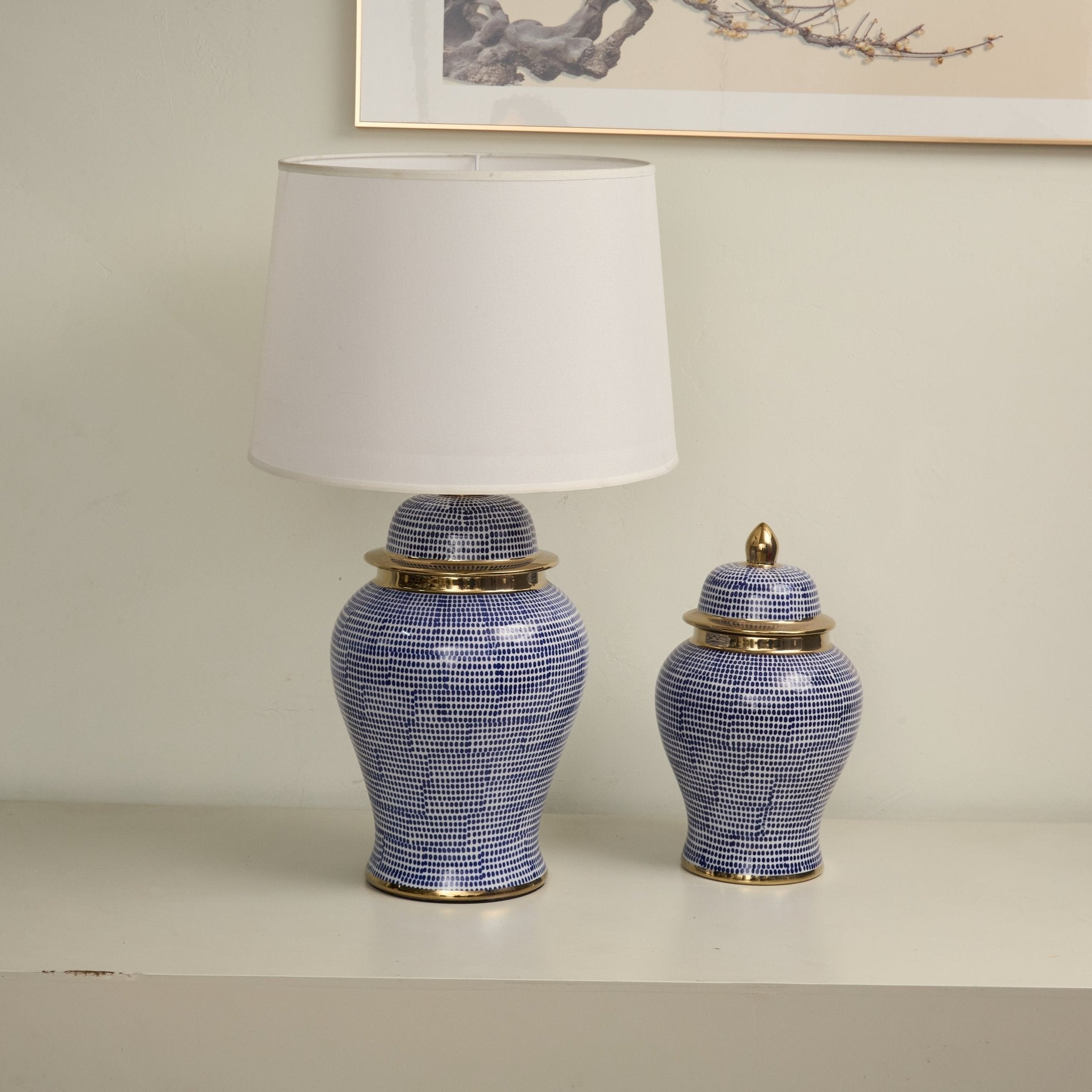 indigo-dot-patterned-ceramic-table-lamp-anzaz-Blue & White-3